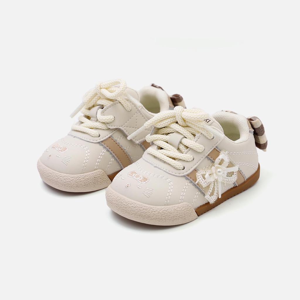 Весна 2026 Милые Модные Нескользящие Мягкая Подошва Повседневные Туфли для Малышек, Предназначенные для Первых Шагов