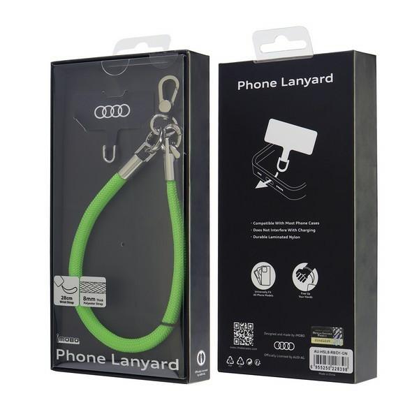 Audi Uniwersalna Smycz Do Telefonu 28Cm 8Mm Zielony/Green Au-Hsl8-R8/D1-Gn