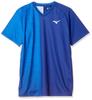 Tennis Wear Game Shirt Short Sleeve 62JA0006 True Blue X Diva Blue Japan XS To Japanese Size [Mizuno] (equivalent XS)