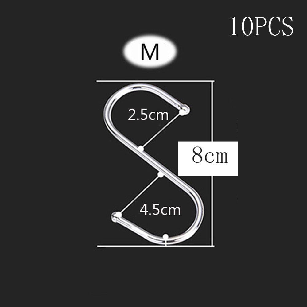 1/5/10Pcs Clothing Home Kitchen Holder S Shaped Hanger Hook Storage Rack Clasps Hooks