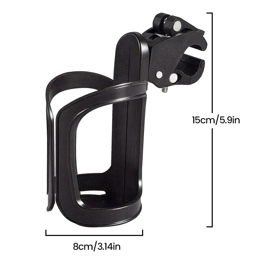 Bike Water Bottle Holder Pram Cup Holder Stroller Water Bottle Holder 360° Rotating Mount Cage For Motorcycle Bicycle Baby Strol Cup Holders 5