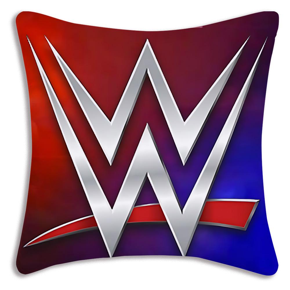 W-WWE ЛОГОТИП W-WrestleMania Наволочки Мультяшные Декоративные для Дивана Домашние Двусторонние Короткий Плюш Милый Чехол для Подушки