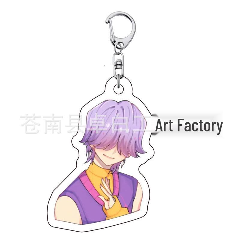 K-pop Брелок для ключей с женской группой «Охотники на демонов»: Милый акриловый брелок для школьной сумки Lumi, Zoe, Mira & Qin Yu