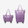 Travel Bag with Duffel Large Capacity Detachable Wheels Dry Wet Separation Waterproof Oxford