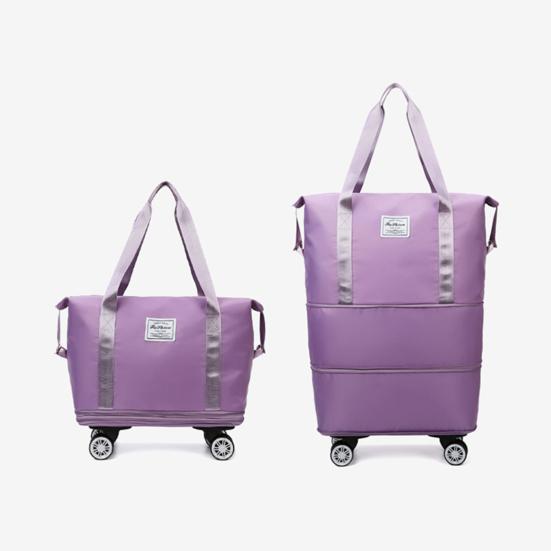 Travel Bag with Duffel Large Capacity Detachable Wheels Dry Wet Separation Waterproof Oxford