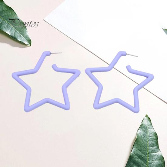 1 пара преувеличенных полых звездных серег-гвоздиков ярких цветов, акриловые серьги-гвоздики, модные ювелирные изделия, аксессуары, подарок