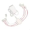 12V 2A Power Supply US Plug 6 Ports Wiring Cable for Model Railroad Lamps Street Scenery