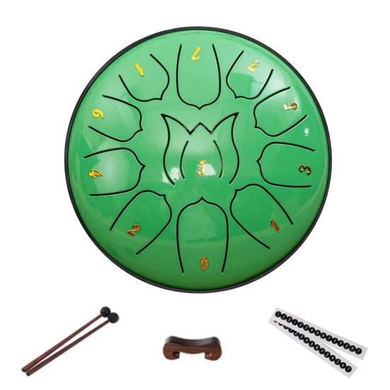 Steel Tongue Drum To Use 11 Compact Design Portable Easy Notes 6 Inches Rain
