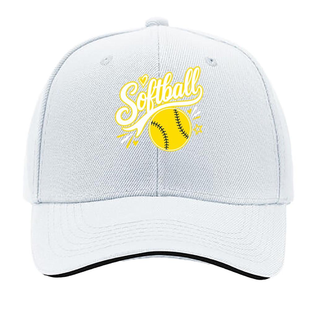 Softball Script Ball Sports Mom Grap Sandwich Baseball Cap Sun Cap Outdoor Workouts Hat