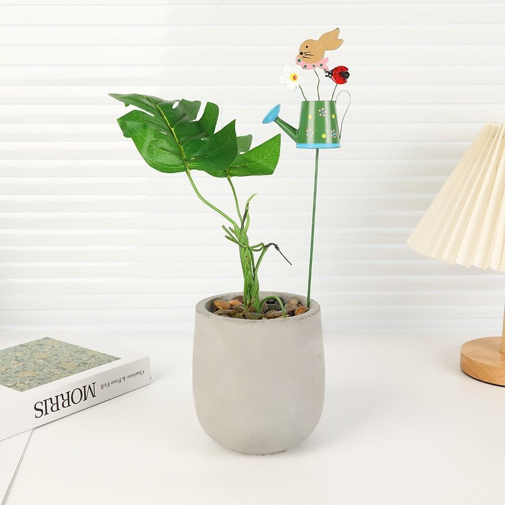 Dopamine Color Flower Pot Plugin Cartoon Potted Decoration New Ground Plug Accessories Garden