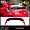 Совместимый задний спойлер типа А, стиль R, для Honda Civic FK7 Hatchback 2016-2021, установка без сверления.