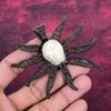Howlite Copper Wire Wrapped Pendant Titanium Bead Eyes & Skull Bone Face Jewelry Gemstone Pendant
