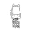 Брелок из нержавеющей стали в виде кота удачи с креативным S-образным крючком, идеально подходящий для путешественников и любителей активного отдыха