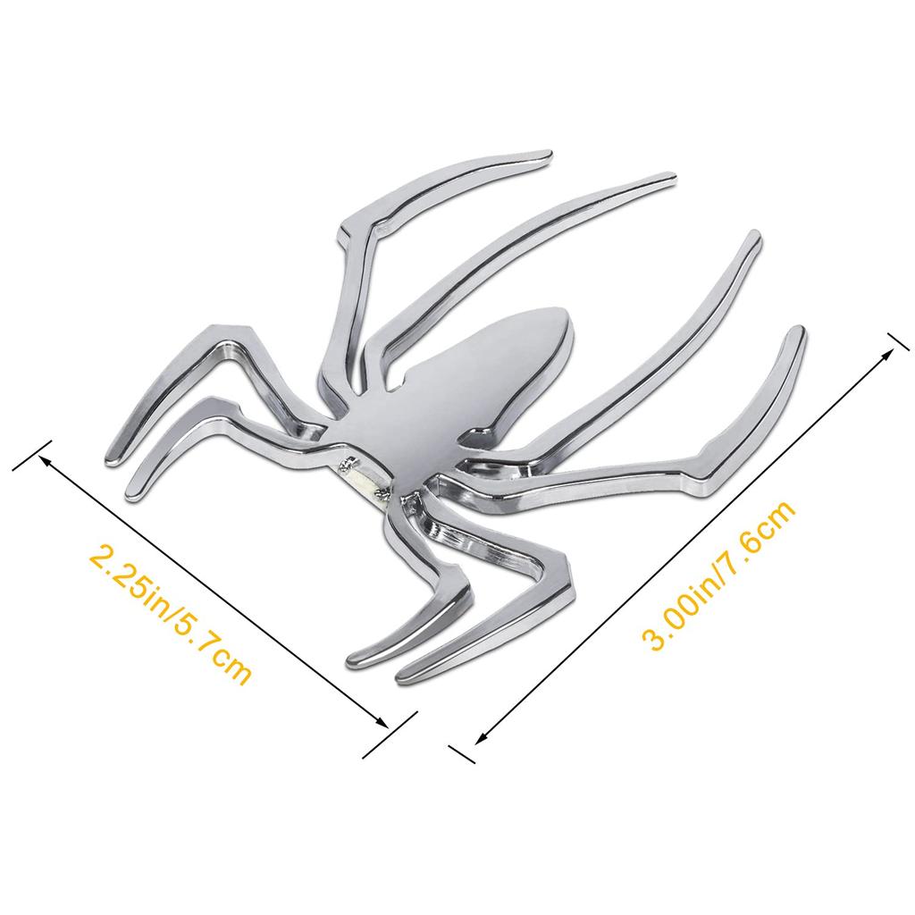 Danti 3D Хромированные наклейки-эмблемы Spyder, Серебристые, для Can Am Spyder RT, ST, RS, Набор из 2 штук