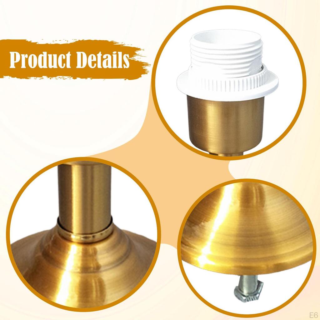 Desk Lamp Holder Fixed Base,Ceramic Bottle Part Metal Lighting Accessories DIY Creative E27 Modified