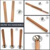 10pcs Wooden Candle Wicks with Metal Clip Bases Frame Designed for Making Soy Wax Candles Natural Wood DIY Aromatherapy Supplies
