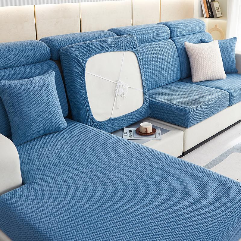 Jacquard Sofa Seat Cushion Cover For Living Room Pets Kids Mat Chair Cover Furniture Slipcover Stretch Removable Couch Cover