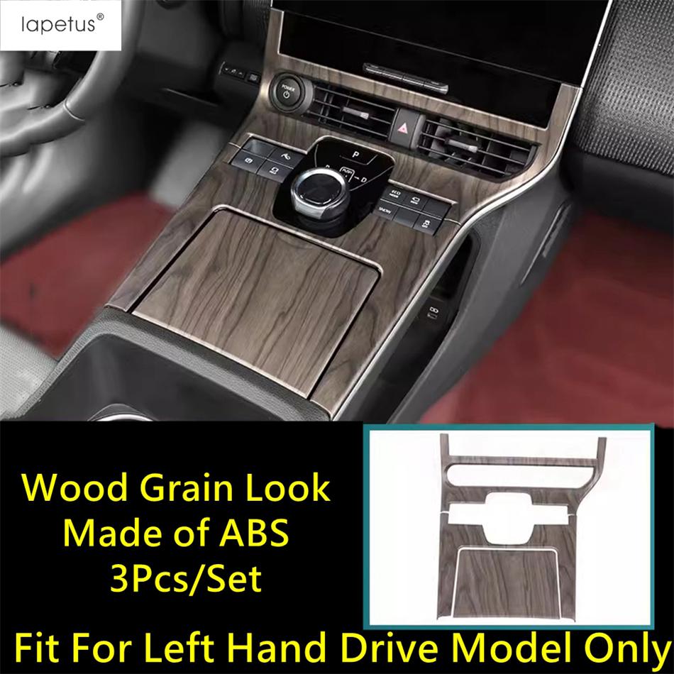 For Toyota BZ4X EA10 - 2025 ABS Wood Grain Look Car Center Console Gear Shift Panel Cover Trim Sticker Interior Accessories