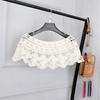 White Elegant Knit Dress Lace Crochet Shawl Wraps Bridal Hollow Out Cover Up Women Summer Sun Protection False Collar Cape