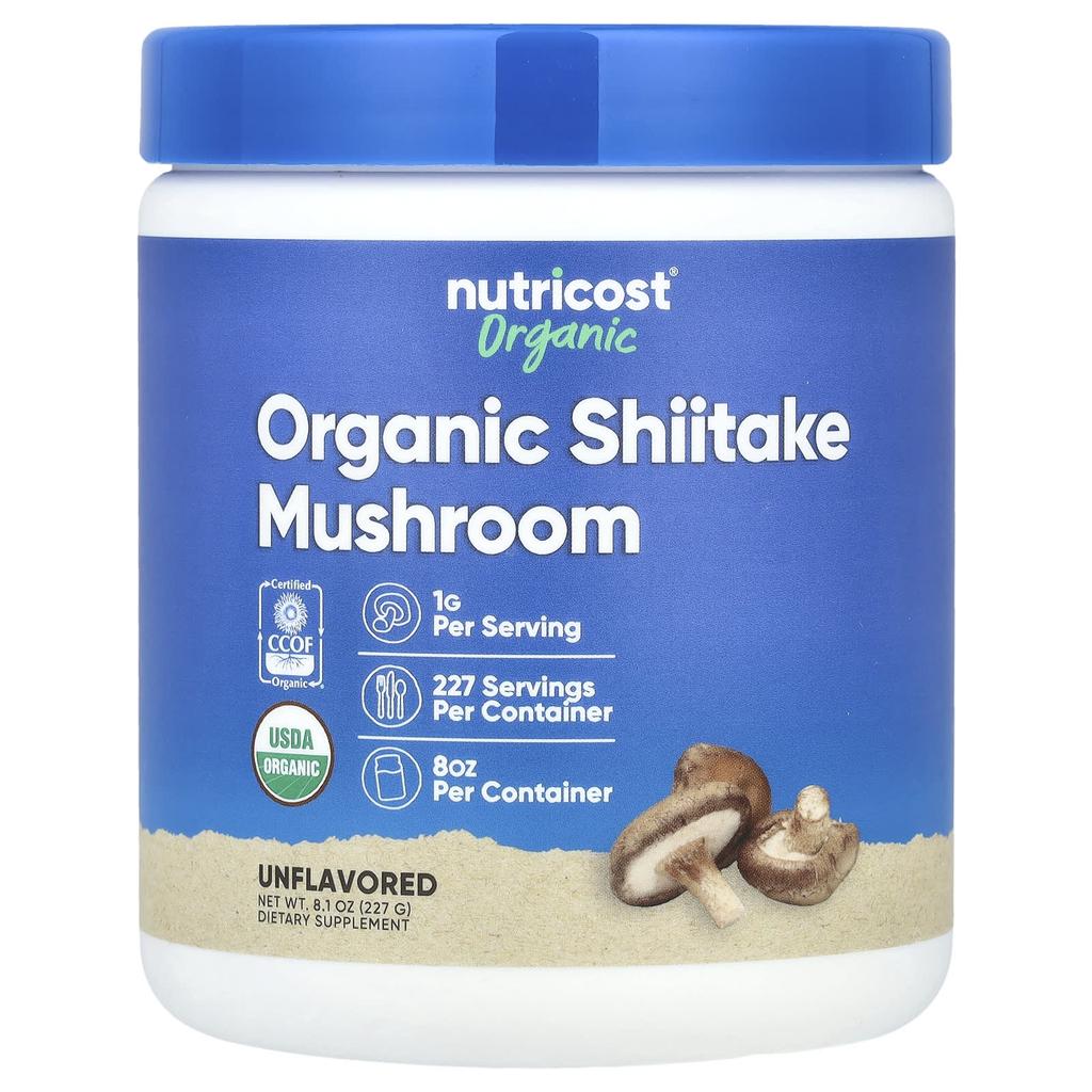 Organic Shiitake Mushroom Powder, Unflavored, 227G(8Oz)