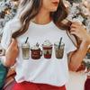 Unisex Graphic Love Cute Short Sleeve Happy Time Winter Merry Christmas Clothing Wear Printed Tops Lady Tees T Shirt Tshirt