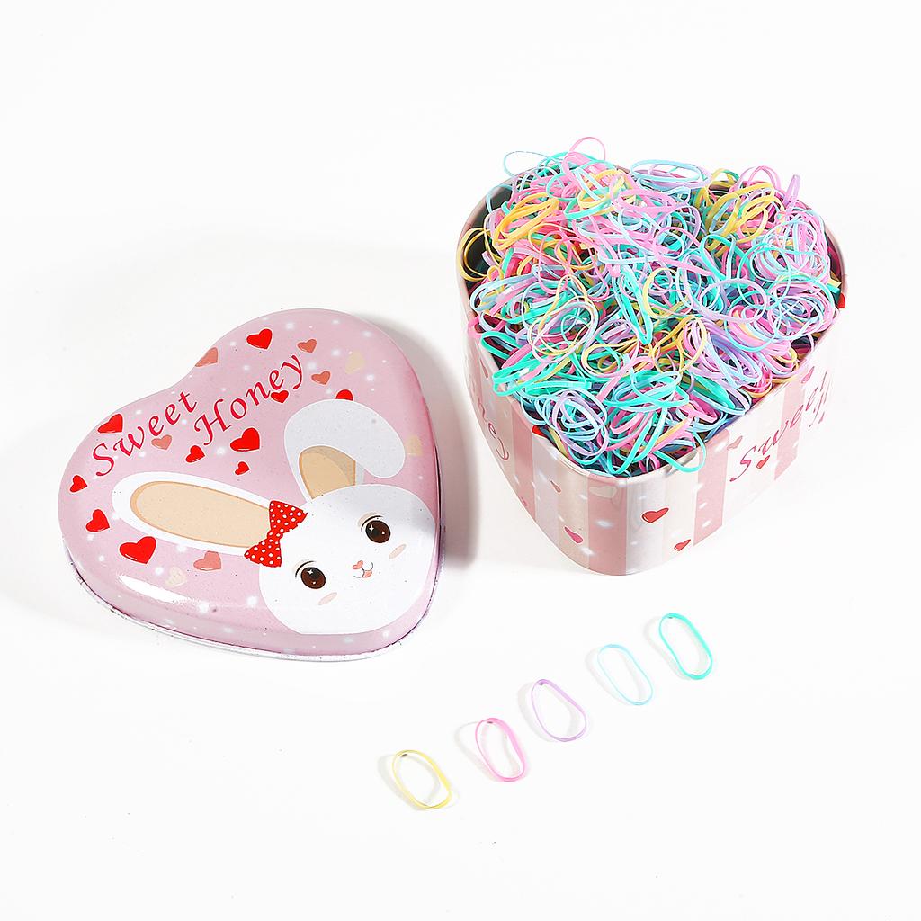 500-1000pcs/bag Child Baby Braider for Hair TPU Disposable Elastics Hair Bands Girls Ponytail Holder Rubber Bands Hair Styling Tool