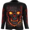 Spiral Direct Unisex Adult Skull Lava Long-Sleeved T-Shirt