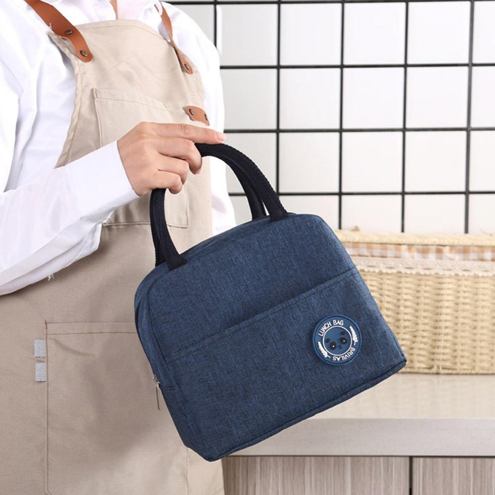 Portable Thickened Insulated Bag Reinforced Handle Reusable Zipper Lunch Containers Bag KTY