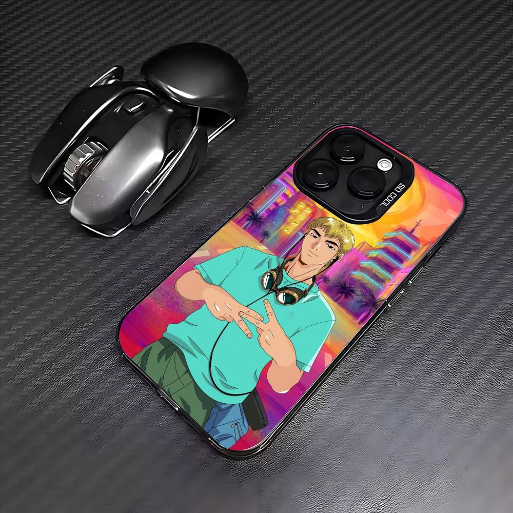 Great T-Teacher Onizukas Anime Phone Case For iPhone17,16,15,14,13,12,11 Plus,Pro Max Colored Silver Plated Inside Cover