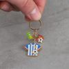 Football Peripheral Keychain, Football Jersey Keychain with Enamel Color, Lightweight Portable Sports Fan Accessory