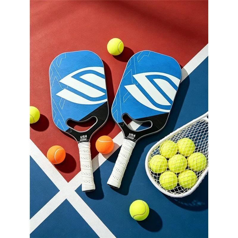 T700 Carbon Fiber Edgeless Pickleball Paddle, Smiley Hole Design, Professional Racket With Carry Cover