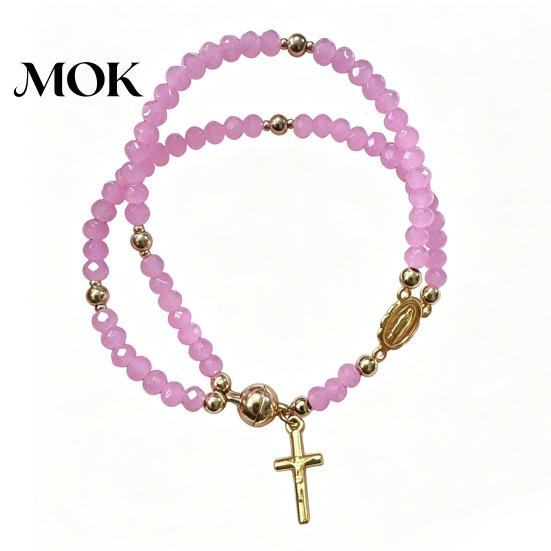 Faith Reminder Jewelry Rosary Bracelet Magnetic Closure Handmade Christian Prayer Beads Lightweight Easy to Wear Spiritual Gift To