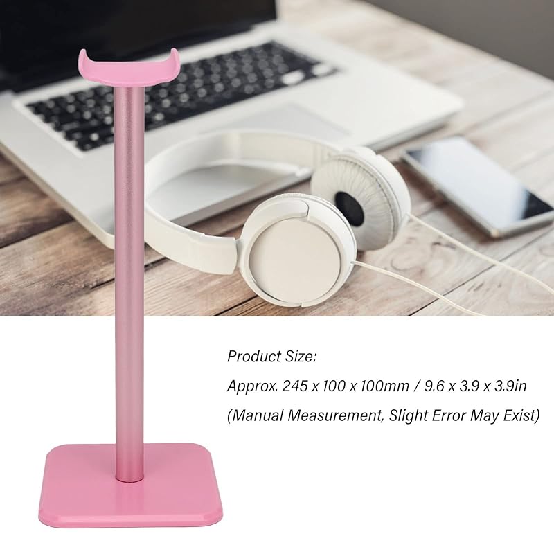Подставка для наушников, держатель для игровой гарнитуры на столе с подставкой из ТПУ, держатель для игровой гарнитуры на металлической планке (розовый)