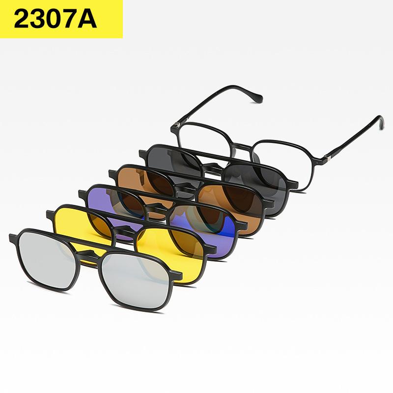 2249A 6 в 1 оправа для очков для мужчин и женщин с 5 шт. клипсами на поляризованные солнцезащитные очки магнитные очки мужские компьютерные оптические