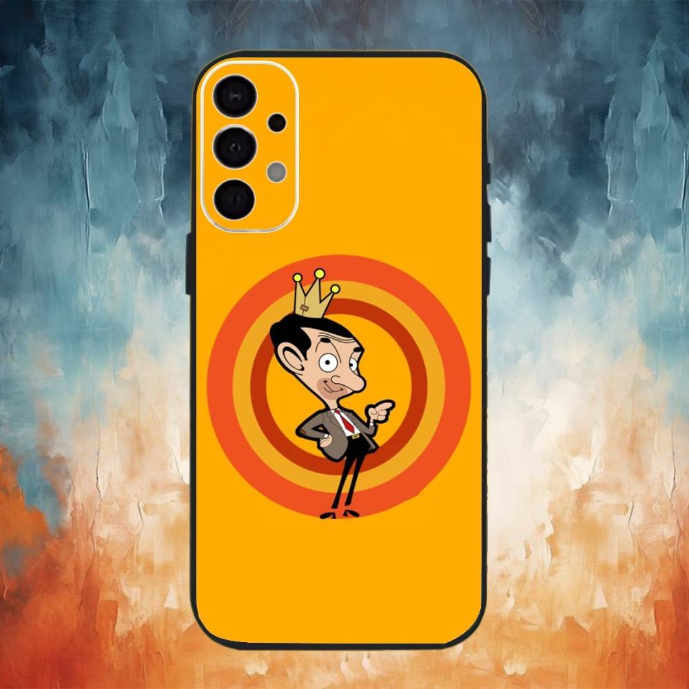 Обои Мистер Бин Чехол для телефона для Samsung S26,25,24,23,22,21,20,30,Ultra,Plus,Fe,Lite Черный корпус