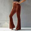 New Stylish Pants for Women High Waist Slim Fit Vintage Fashion Flare Pants Elastic  Trousers