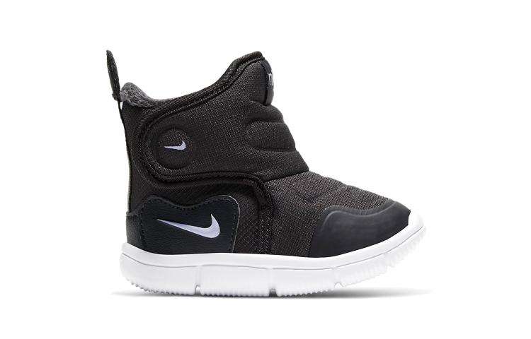 Nike Новинка Флисовая подкладка Нескользящие Термо Высокие Снегоступы Черный Для младенцев и малышей AV8338-004