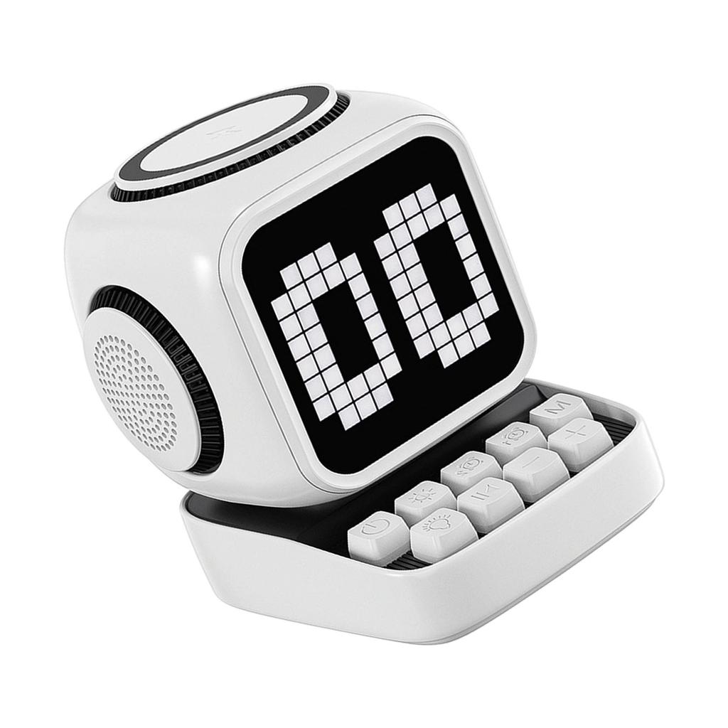 Bluetooth-совместимая колонка с магнитами, 15 Вт, быстрая зарядка, визуализаторы звука, сенсорное управление, светодиодный узор, двойной будильник C