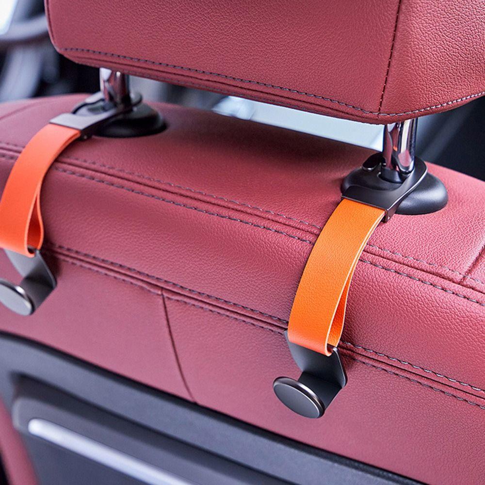 PU Leather Seat Back Hanger Hook Wear-Resistant Hanging Storage Hook Car Interior Accessories