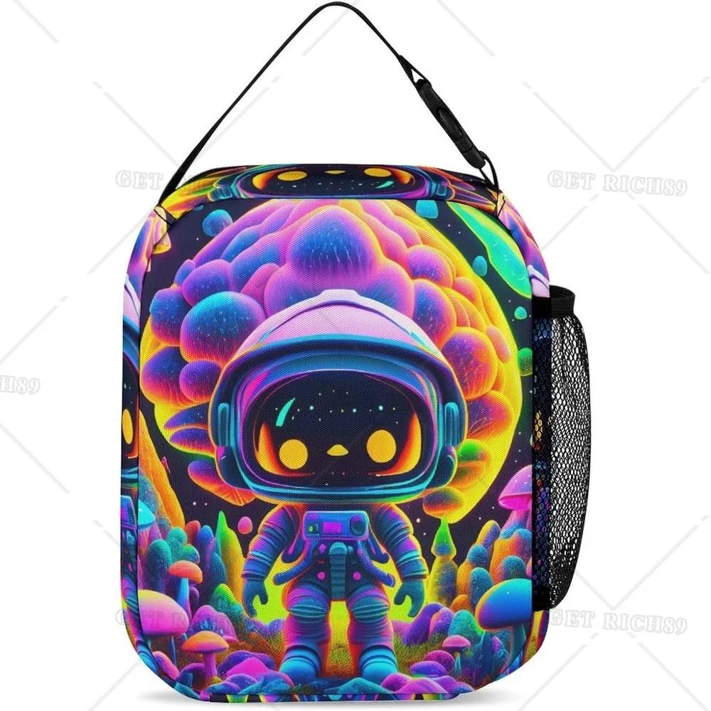Ланч-бокс Trippy Astronaut Art Gourmet для женщин, мужчин, взрослых, работы, пикника, походов, пляжа - водонепроницаемая изолированная внутренняя сумка