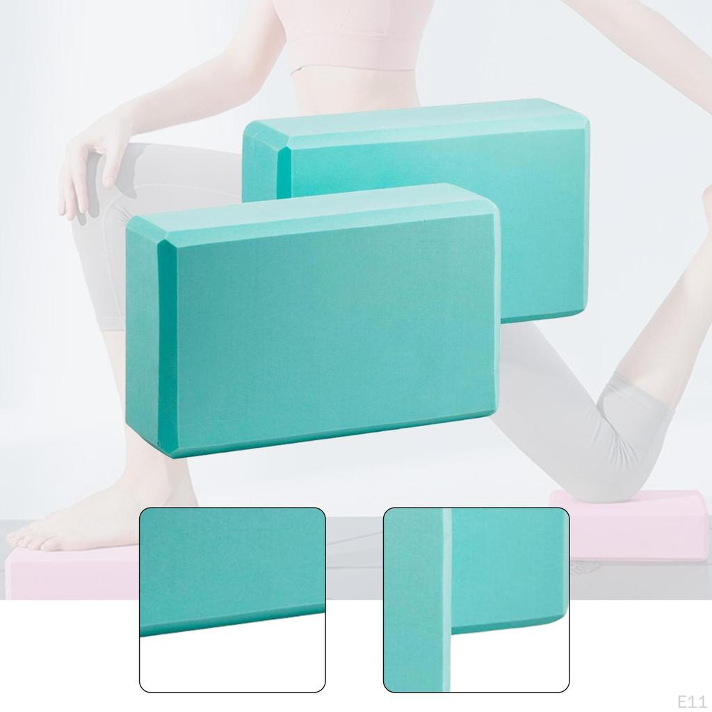 2 Pieces Yoga Blocks EVA Foam Anti Slip Soft Exercise Accessories for Gym Stretching