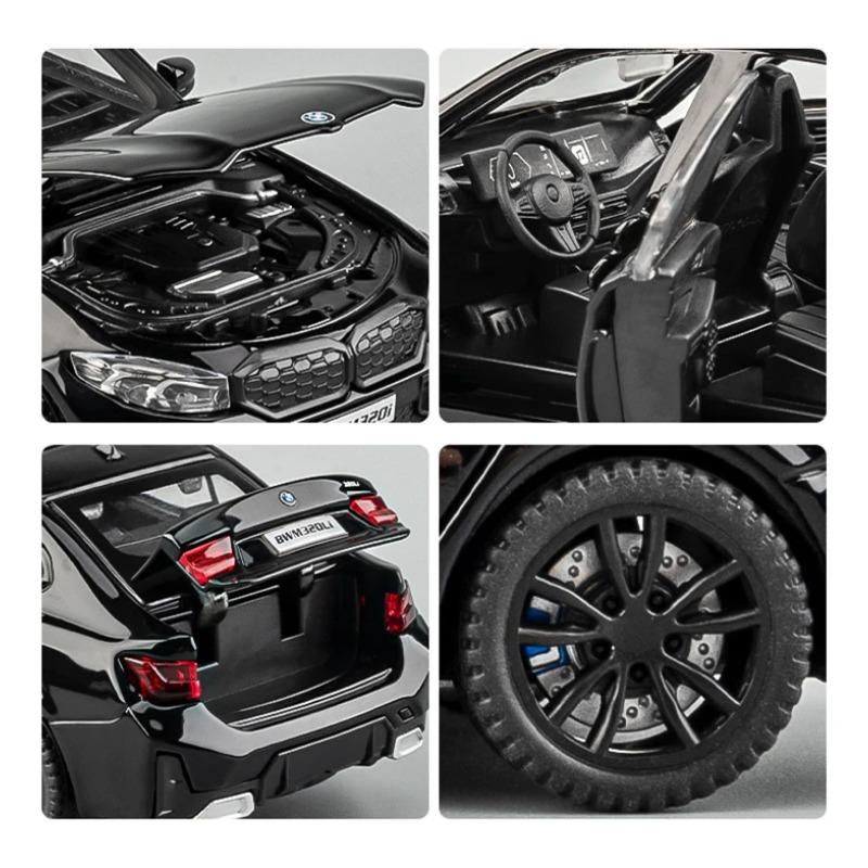 1/32 BMW 320i Coupe Alloy Car Model Diecasts Metal Vehicles Car Model Simulation Sound and Light Collection Childrens Toys Gifts