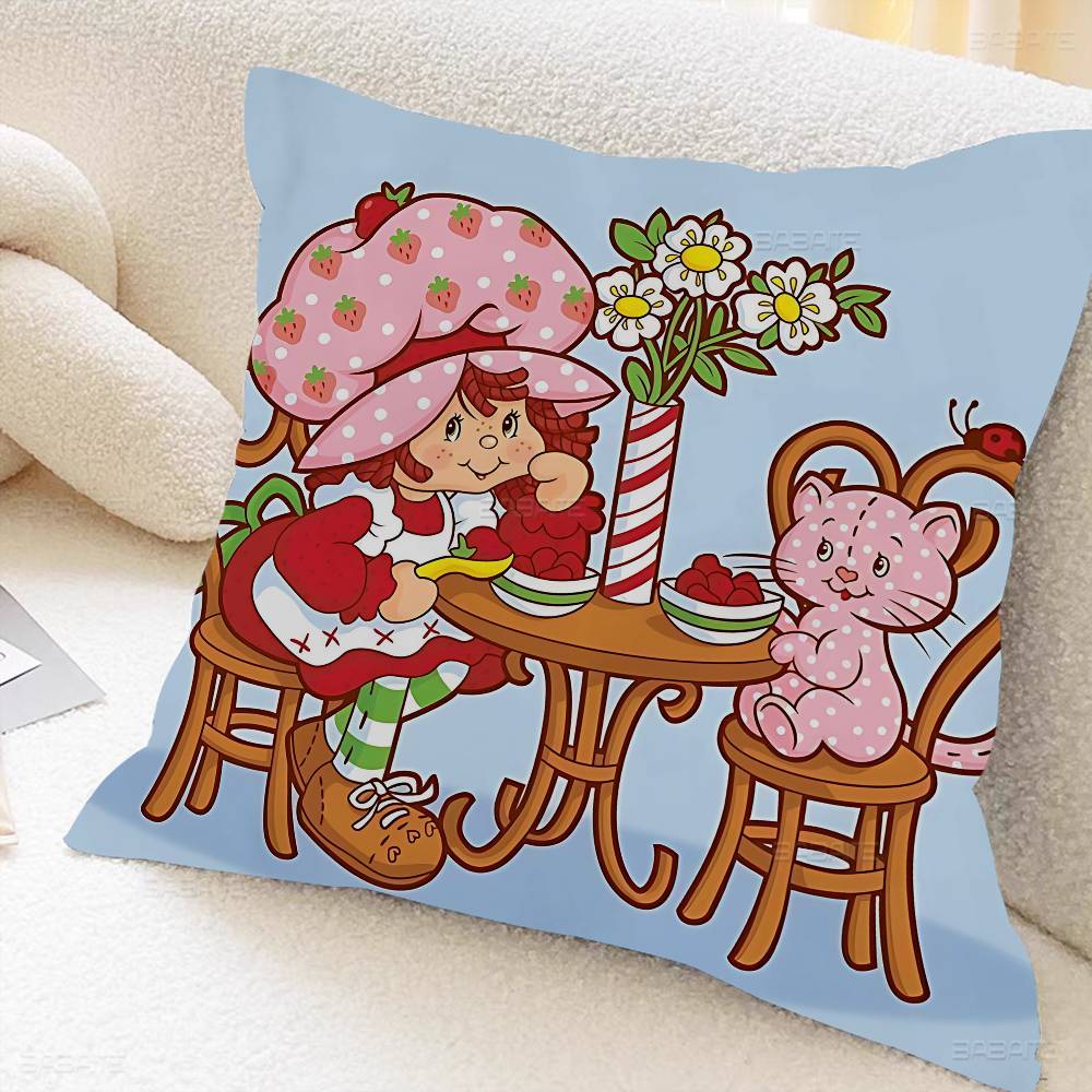 SStrawberryshortcake girl Pillow Gift Home Office Decoration Pillow Bedroom Sofa Car Cushion CoverPillow Case