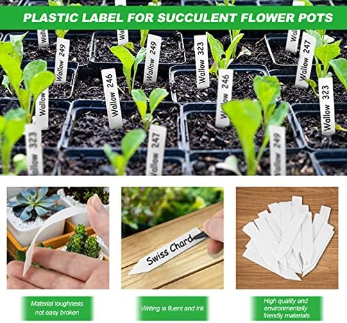 200 Stk Pflanzenschilder zum Beschriften Plastik Pflanzschilder für Draussen Wetterfest Pflanzenstecker Gartenschilder - 10x2CM