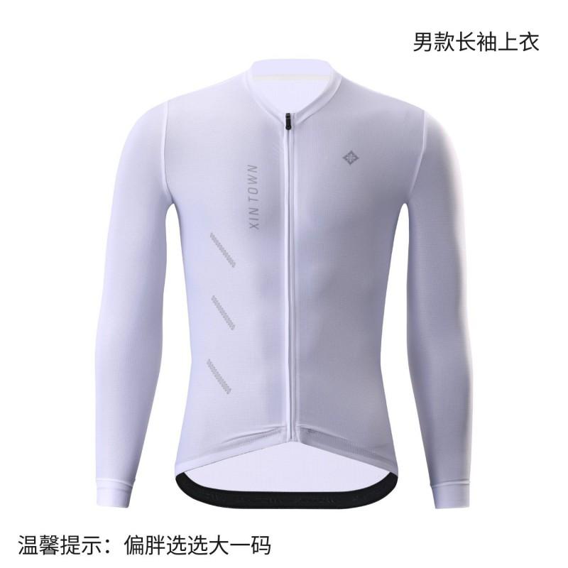 Mens Womens Cycling Jersey Long Sleeve Quick Dry Breathable Bike Shirt Road