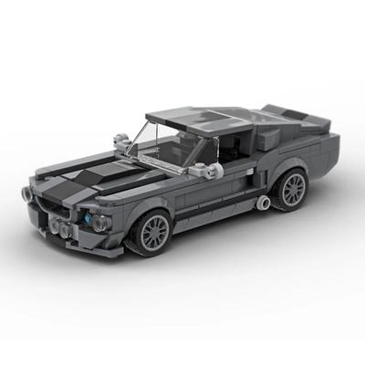 382 детали Новый MOC Модель автомобиля Городская трасса Мустанг Шелби GT500 Детские Образовательные Строительные Кубики Подарок