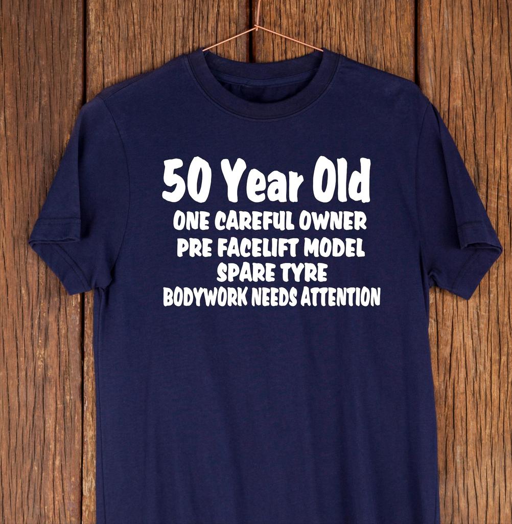 Funny 50th Birthday T-Shirt – One Careful Owner, Bodywork Needs Attention