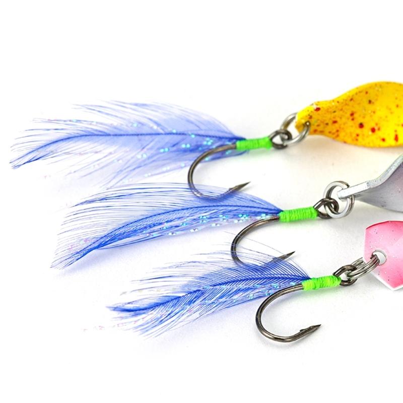 10 шт. Вращающиеся жесткие приманки, вращающийся воблер 360 градусов, джиговые приманки, блесны, искусственные спиннербейты с оперенным крючком