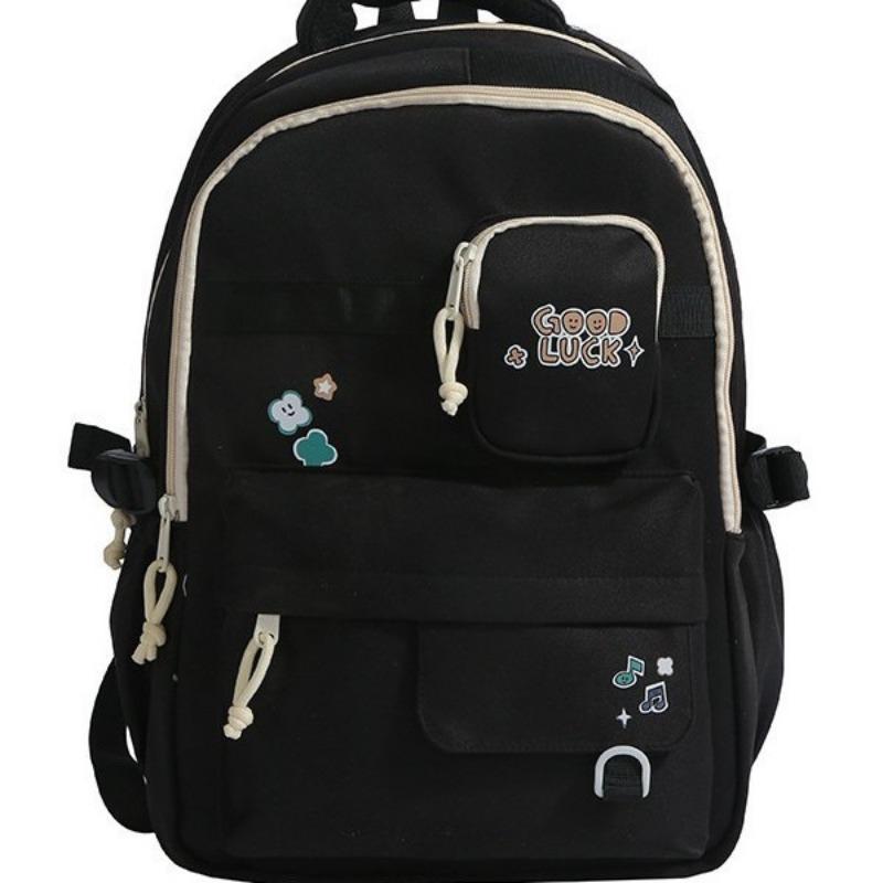 Рюкзак в стиле колледжа высокой ценности, милый, с контрастной цветной вставкой, рюкзак большой вместимости для старшеклассников