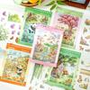 Kawaii  Flower fields paint spring 3D Solar term courtyard Landscape Sticker book DIY Pocket Cabin Scene festival gift